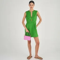 Oroton Bow Mini Dress in Green Size 14 for rent on The Volte - image 2