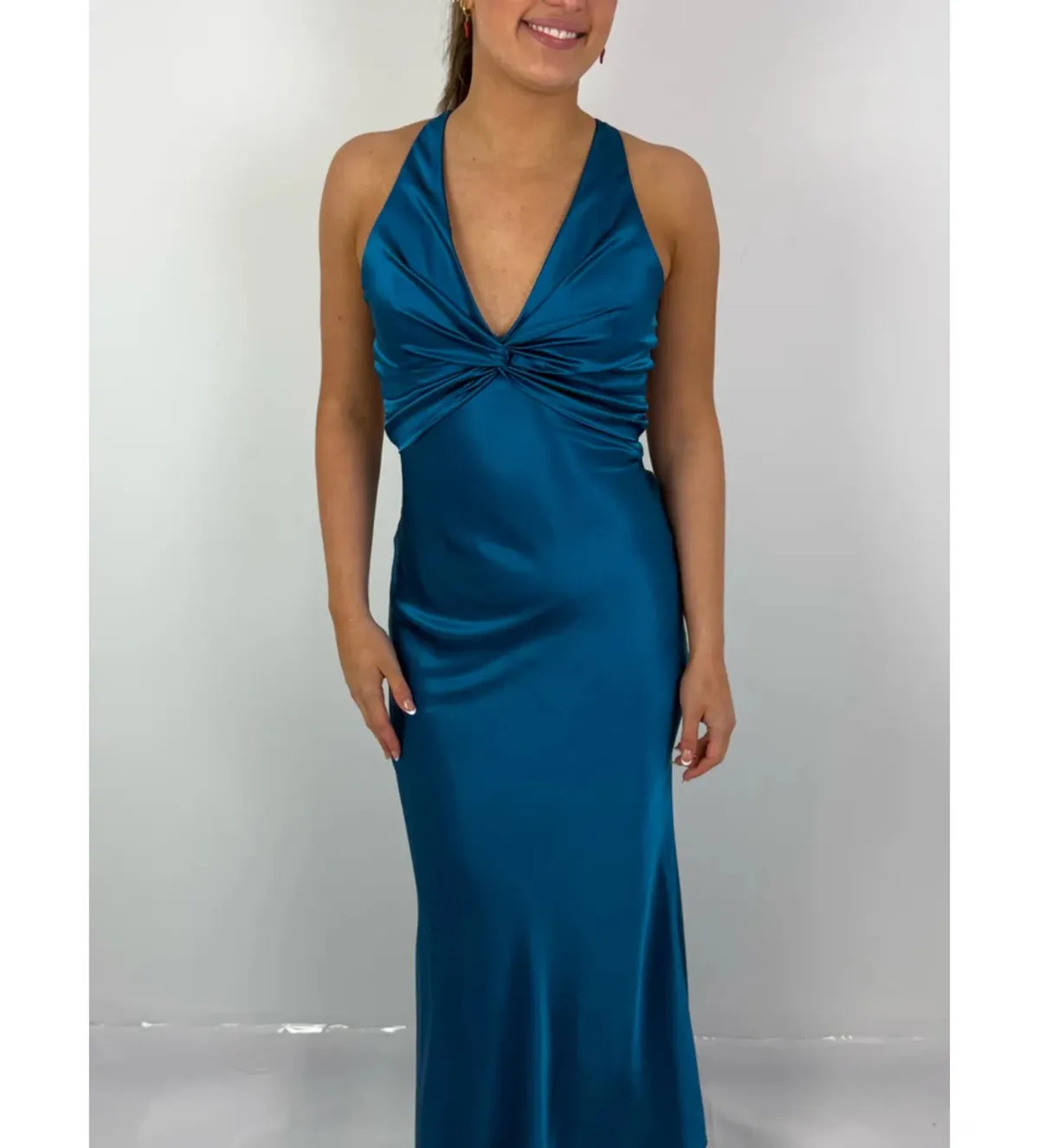Ruth Tarvydas Goddess Gown in Teal Size AU8 - Image 2