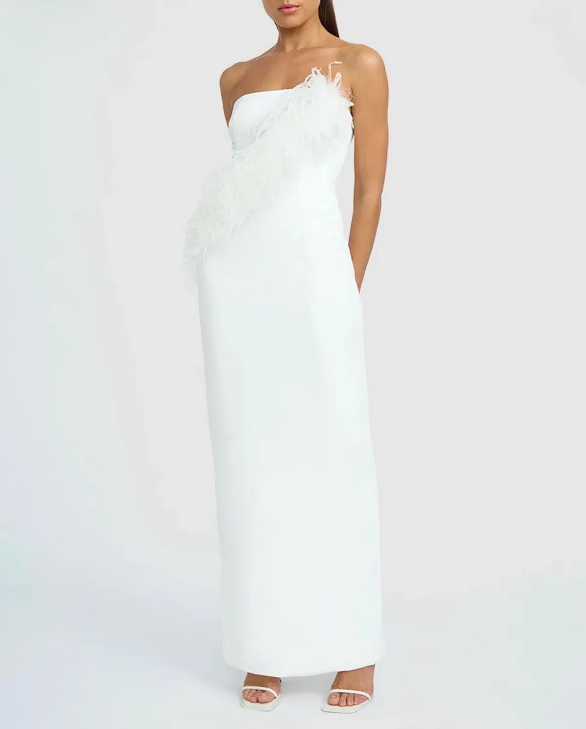 By Johnny Flora Spiral Feather Gown Size 6 - Image 1