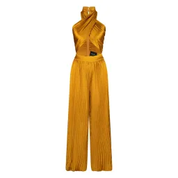 Karna Ramsay Stella Jumpsuit Yellow Gold Size M (AU 10) for rent on The Volte - image 2
