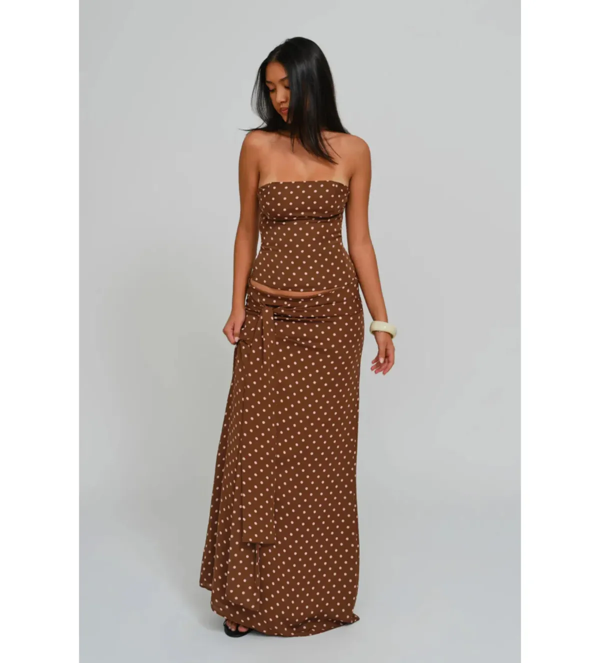 Dear Frankie Charlotte Set in Cocoa Size XS/AU6 - Image 1