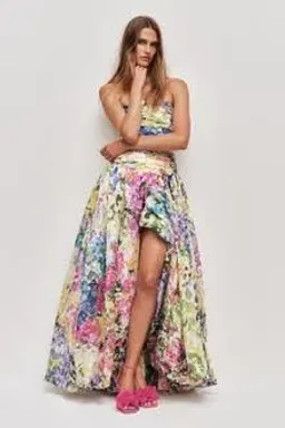 🪻AJE Strapless Dahlia Gown in Lavandula - Size 14 AU - Colourful Floral Print Maxi Dress 🪻 for rent on The Volte - image 9
