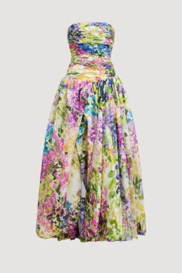 🪻AJE Strapless Dahlia Gown in Lavandula - Size 8 AU - Colourful Floral Print Maxi Dress 🪻 for rent on The Volte - image 10