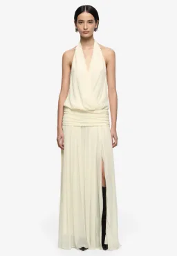 Bec & Bridge JASMIN V MAXI DRESS LEMON SORBET size 8 for rent on The Volte - image 1