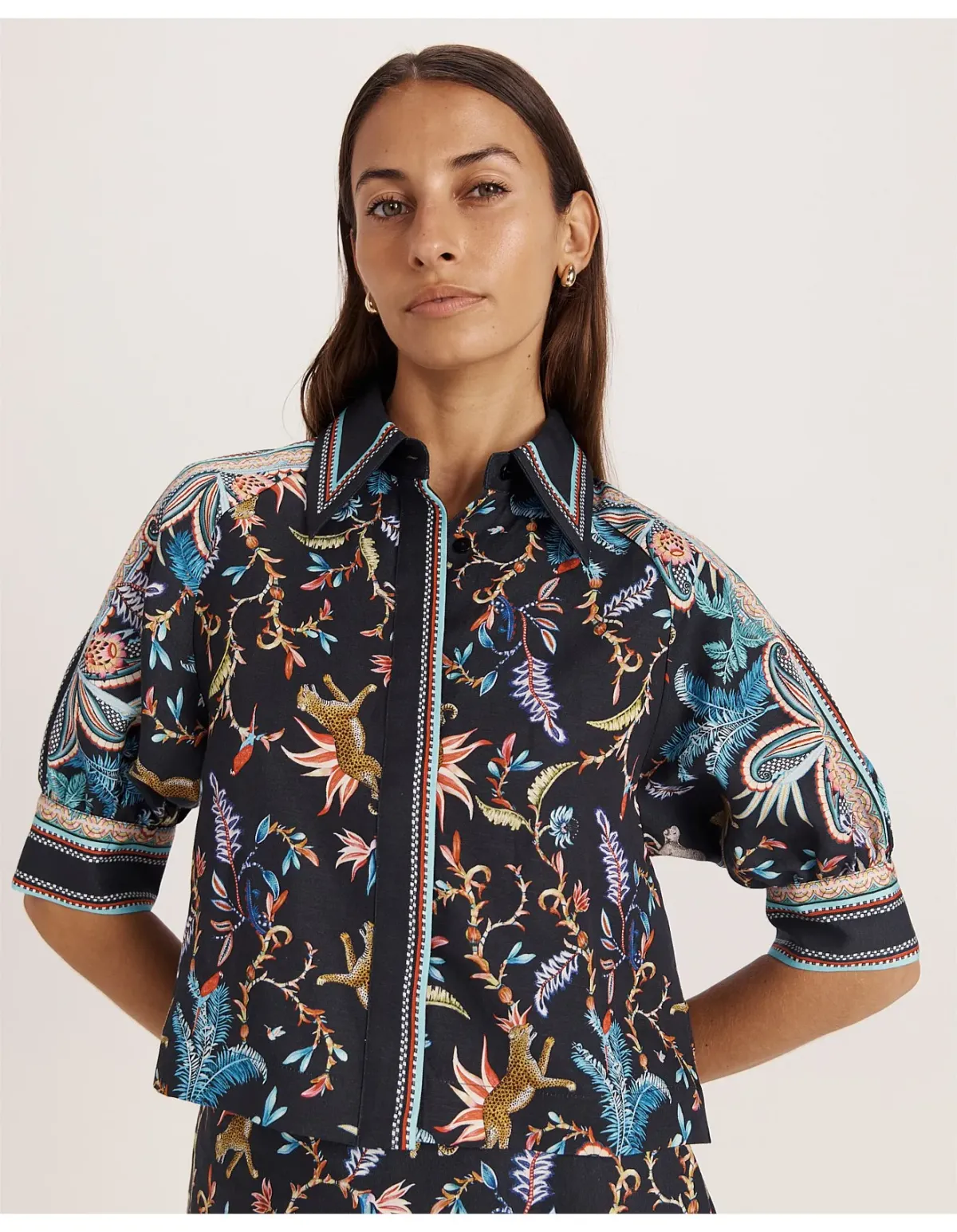 Saba Black Multi Top Size 12 AU - Image 1