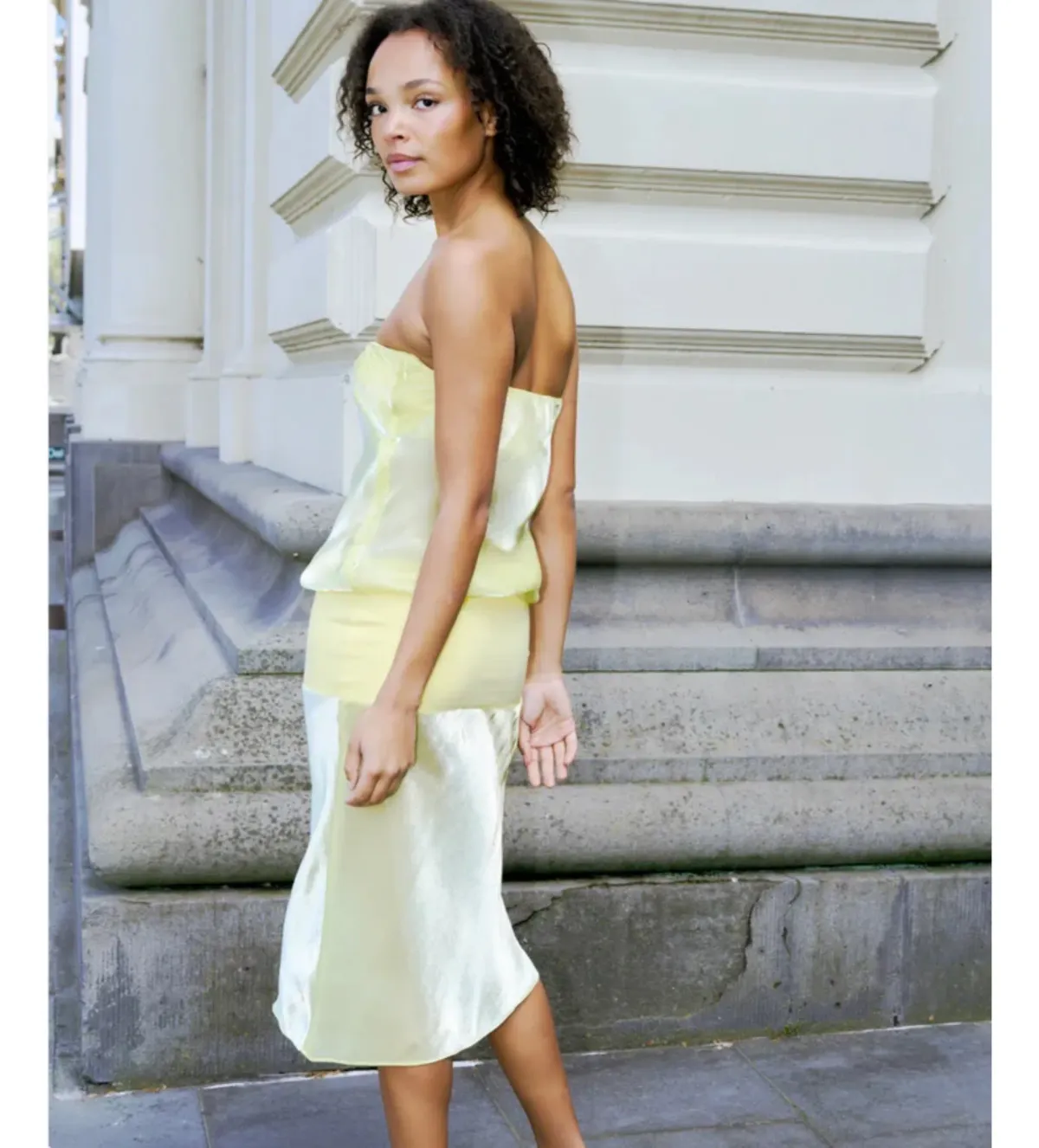 Mode Mischief Melt Panel Dress in Limoncello Size M/AU10 - Image 2