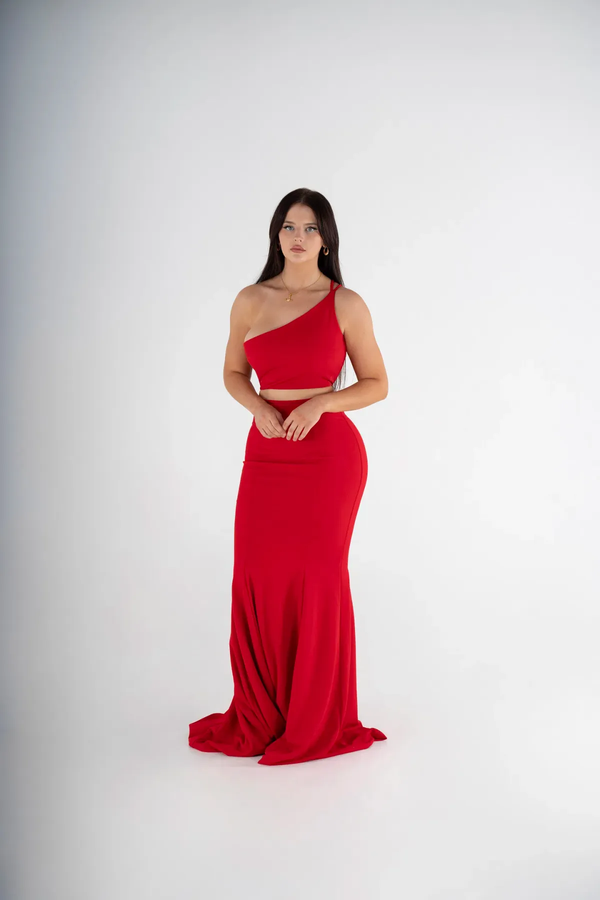 Gossip Gowns Jane Maxi Gown Set Chilli Red - Image 1