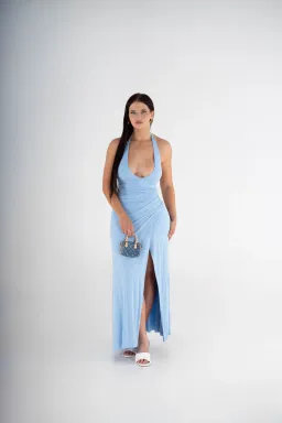 Kookai Maya Maxi Dress Sky Blue for rent on The Volte - image 2