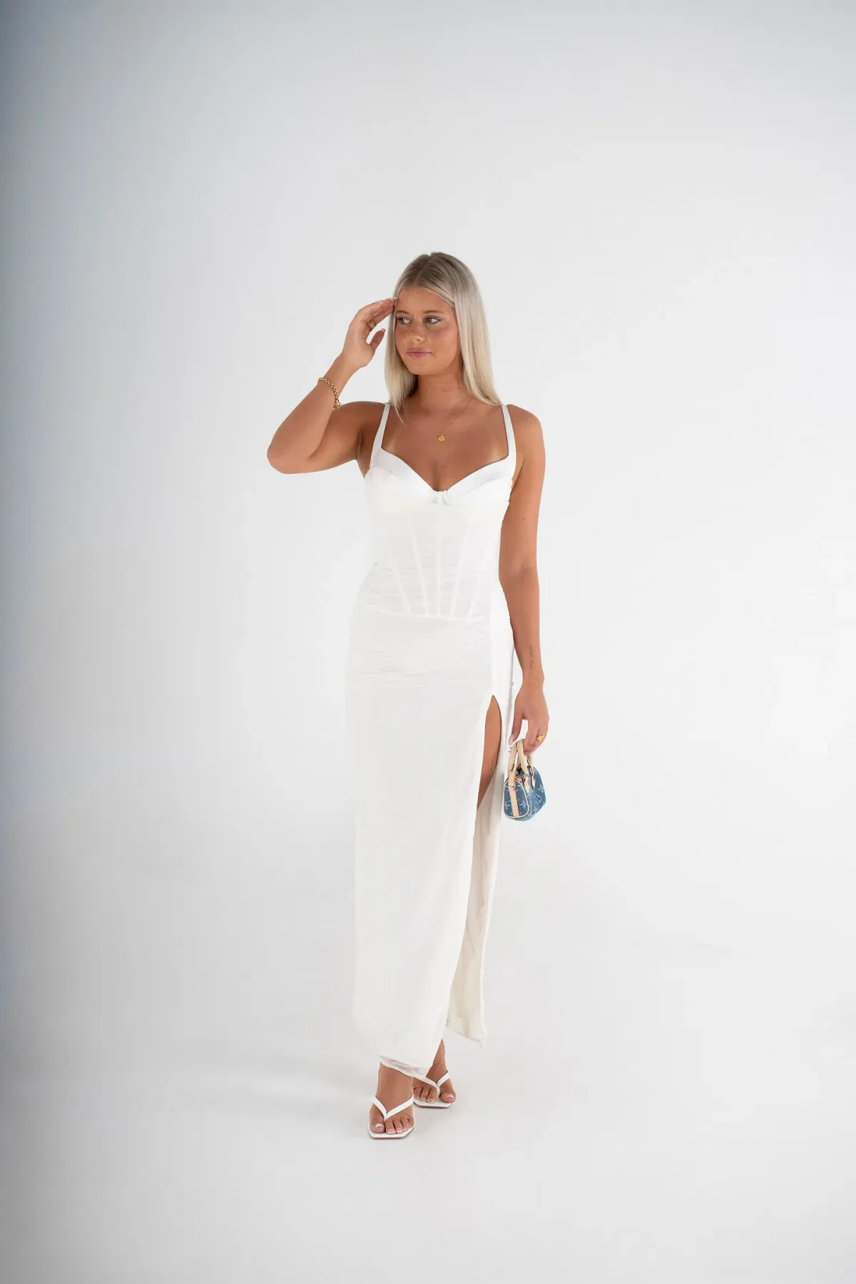 House of Cb Lini Maxi Dress White - Image 2