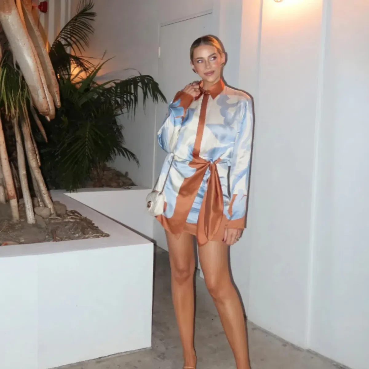 SIR Sorrento Shirt Mini Dress Sciarpa Print Size 8 - Image 5
