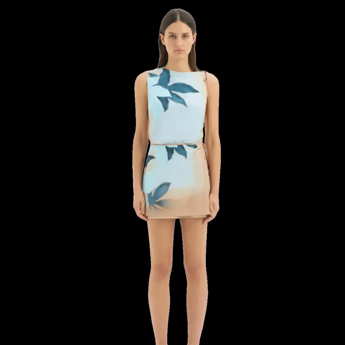 SIR. The Label Serene Mini Dress – Blue Floral sz 8 - Image 1