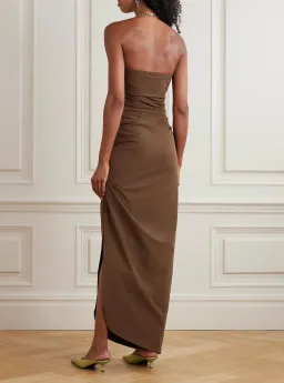 FLORENT STRAPLESS GOWN | MOCHA - SIZE 8 for rent on The Volte - image 3