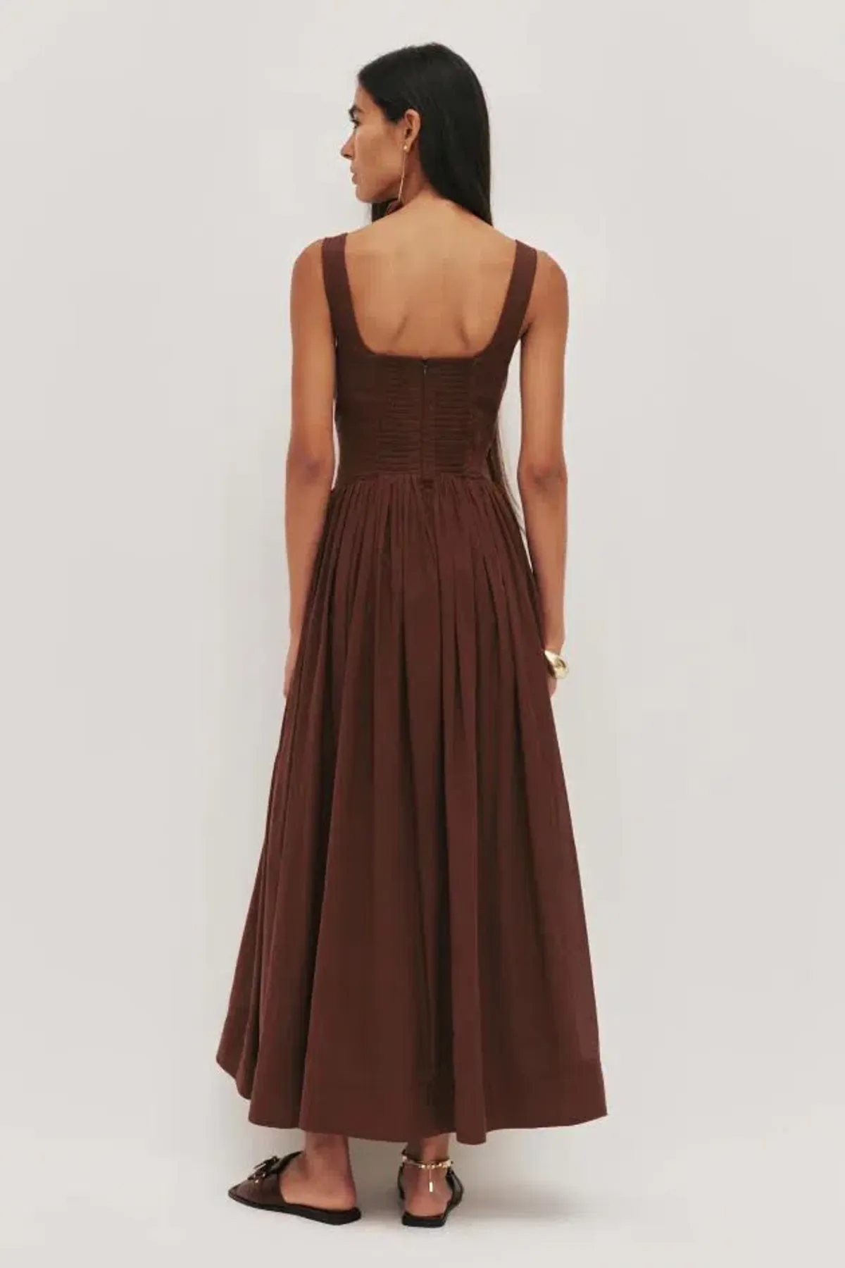 π€ New AJE Sunny Midi Dress in Chocolate Brown Size 12 AU π€ - Image 6