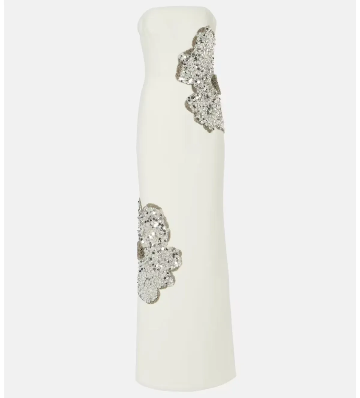 Rebecca Vallance Layana Strapless Embellished Gown White Size 8 - Image 6