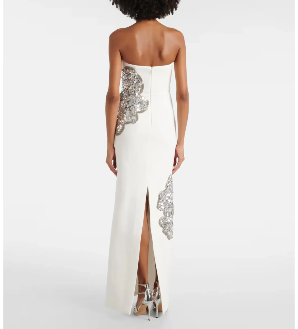 Rebecca Vallance Layana Strapless Embellished Gown White Size 8 - Image 3