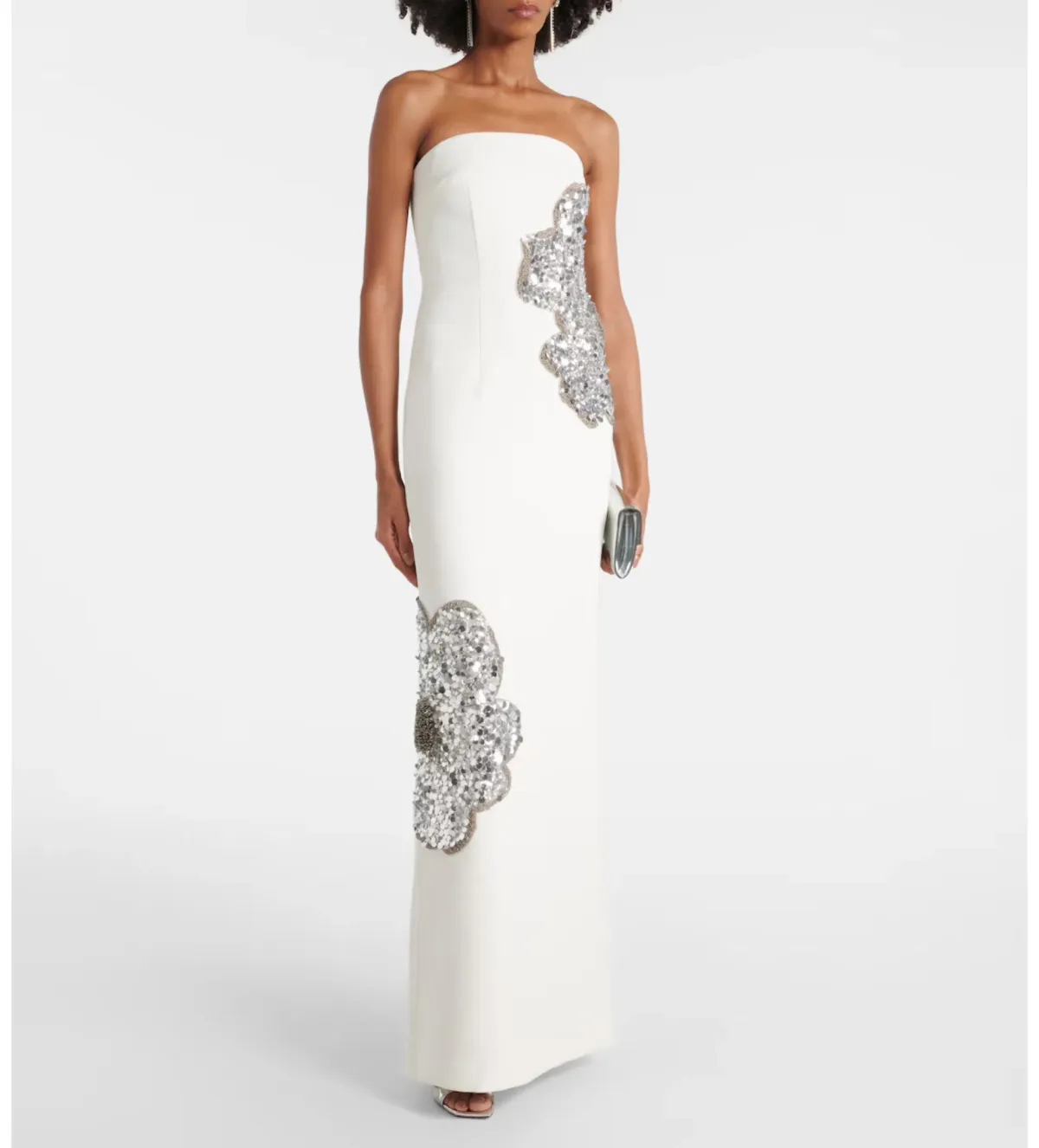 Rebecca Vallance Layana Strapless Embellished Gown White Size 8 - Image 2