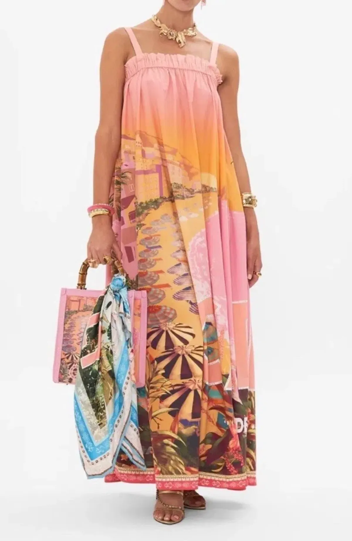 Camilla Wide Strap Sundress Capri Me size XXL - Image 3