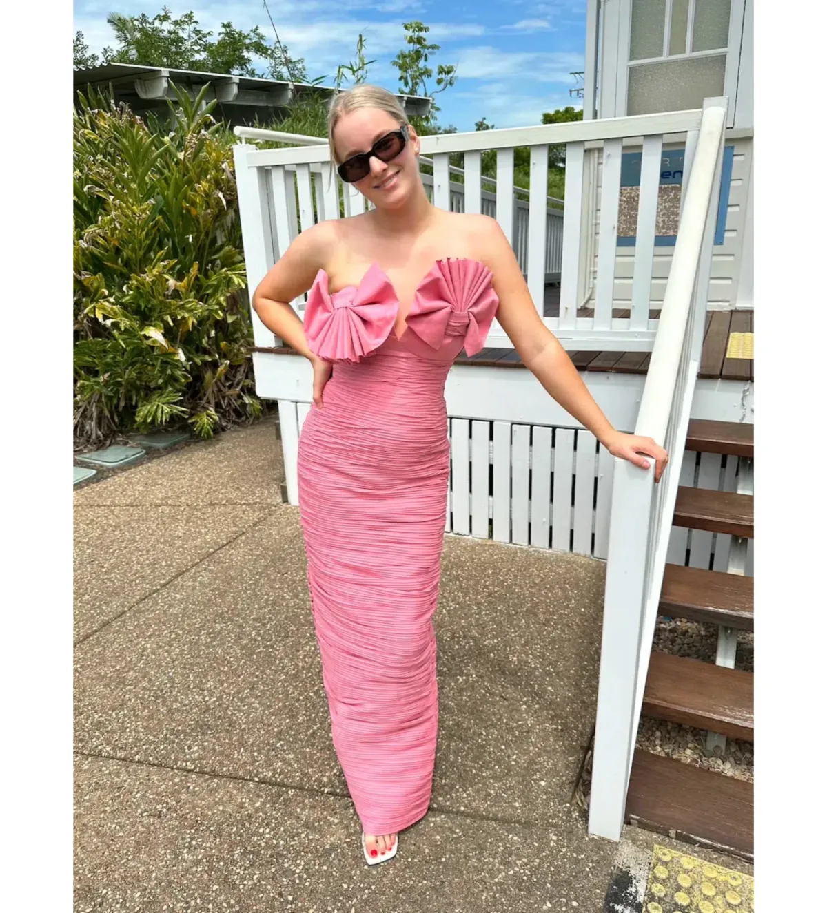 Rachel Gilbert Jensen Gown Pink Size 3/AU 12 - Image 3