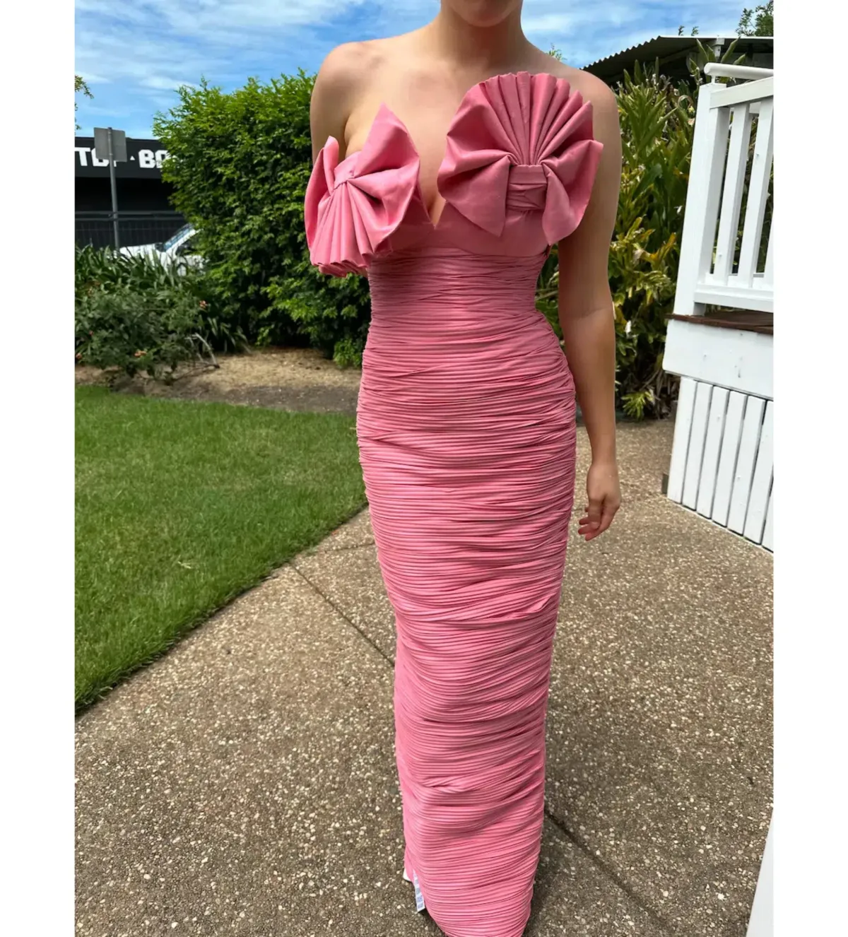 Rachel Gilbert Jensen Gown Pink Size 3/AU 12 - Image 4