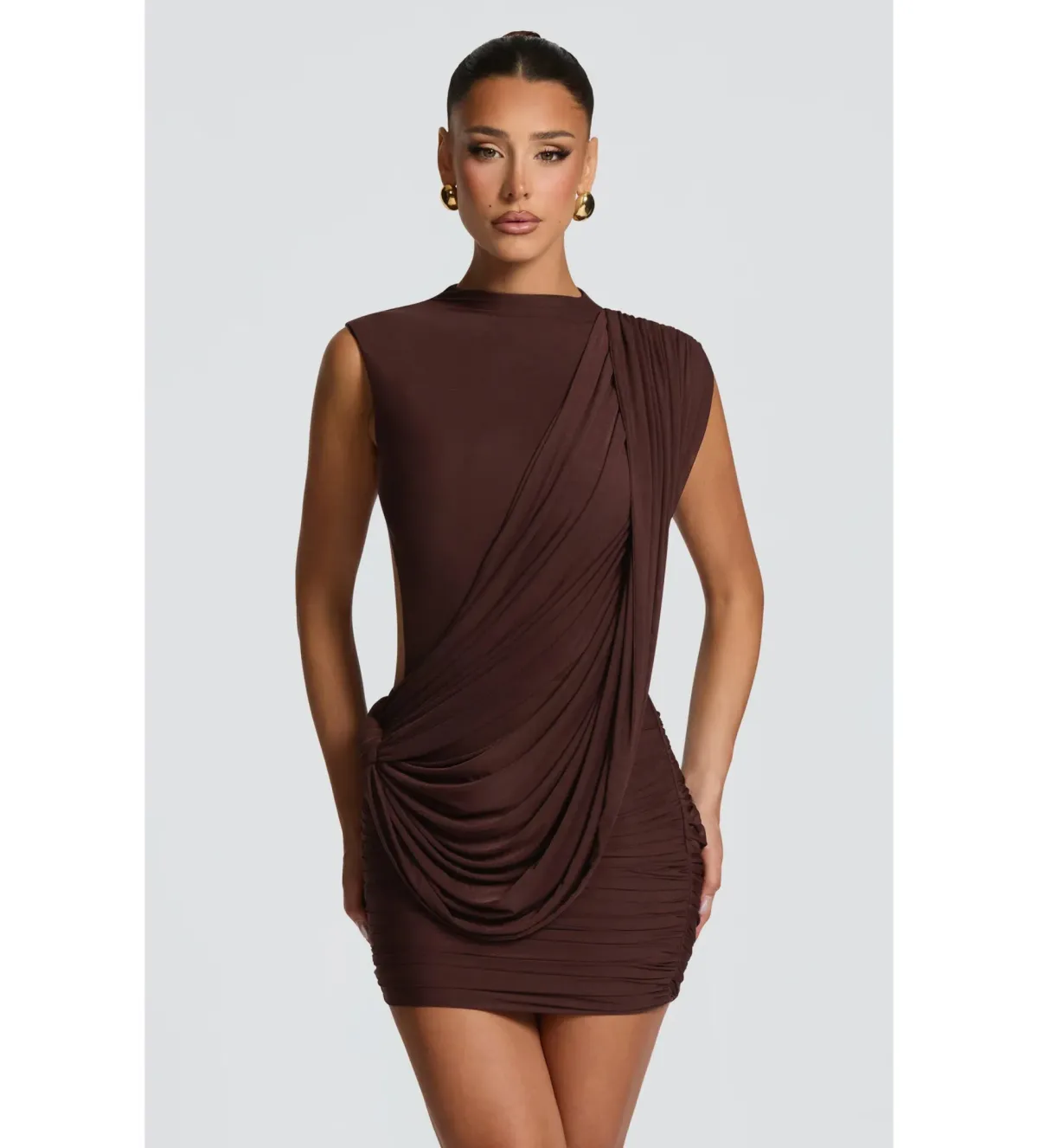 Baby Boo Mireya Mini Dress Plum Brown Size XS / AU 6 - Image 2