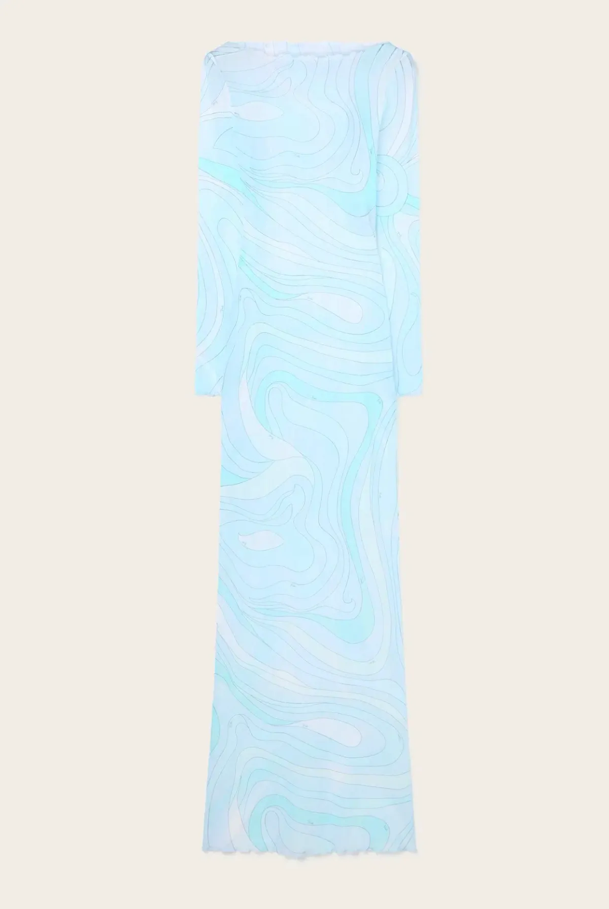Pucci Marmo Print Tulle Long Dress Size 6 - Image 8