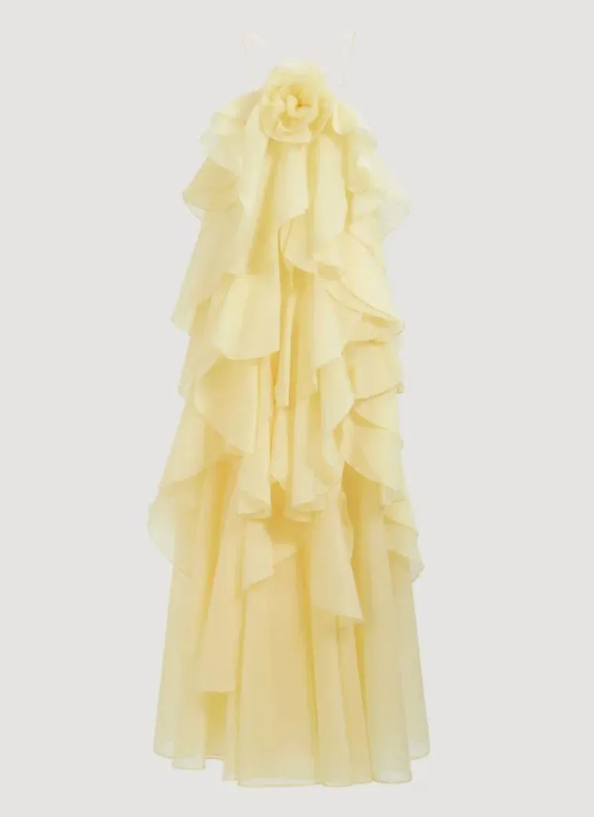 Aje Pandorea Layered Maxi Dress in Butter Yellow Size 6 - Image 2