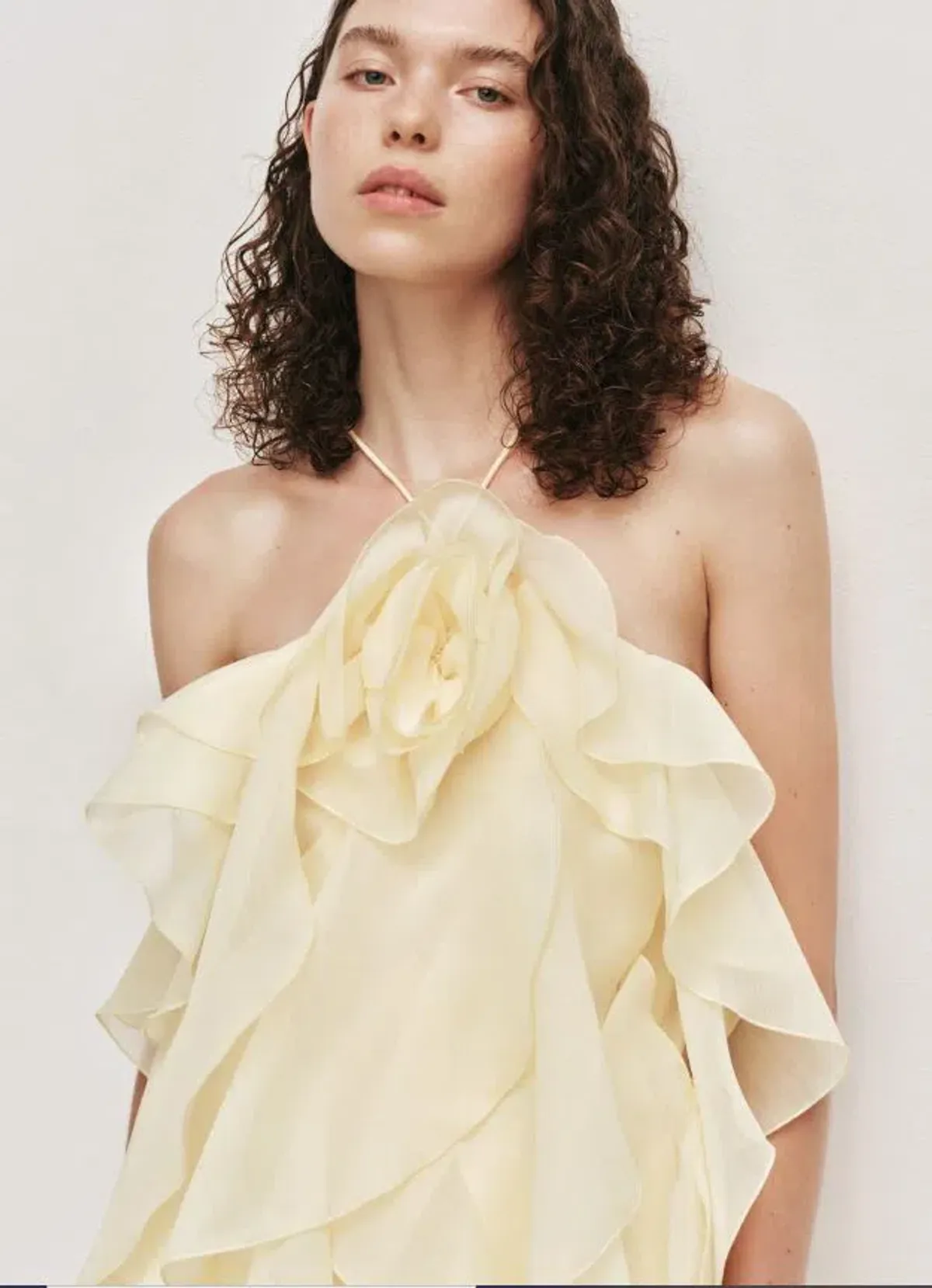 Aje Pandorea Layered Maxi Dress in Butter Yellow Size 10 - Image 4