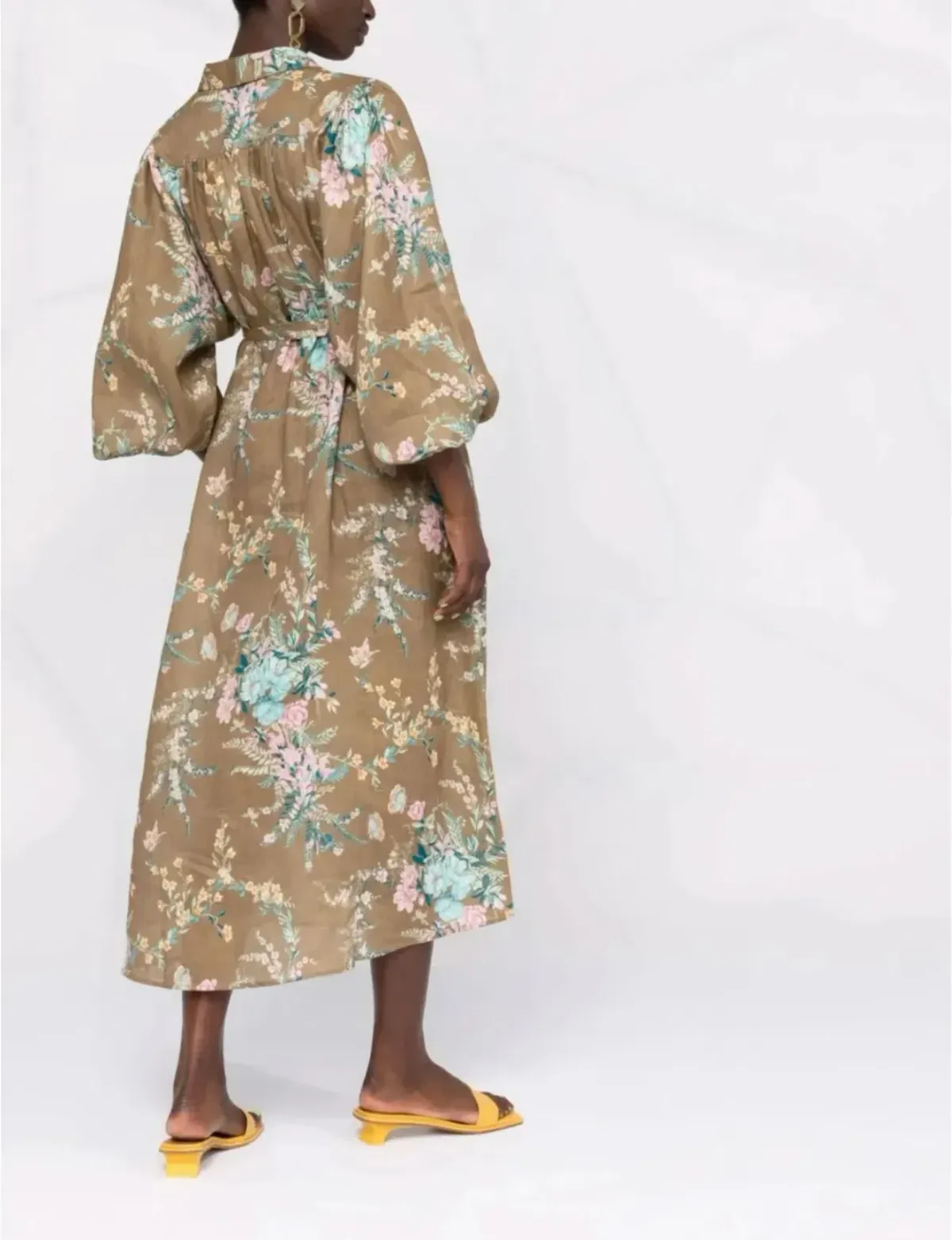 ZIMMERMANN CASSIA WRAP TIE MIDI DRESS SIZE 1/ AU10 - Image 3