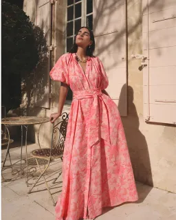 Morton Mac Lucia Dress Blush Rose One Size/ Petite Length for rent on The Volte - image 1