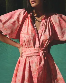 Morton Mac Lucia Dress Blush Rose One Size/ Petite Length for rent on The Volte - image 3