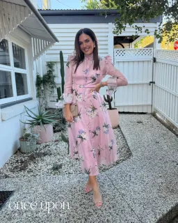 Leo Lin Katrina Butterfly Sleeve Midi Dress Size 12 for rent on The Volte - image 7