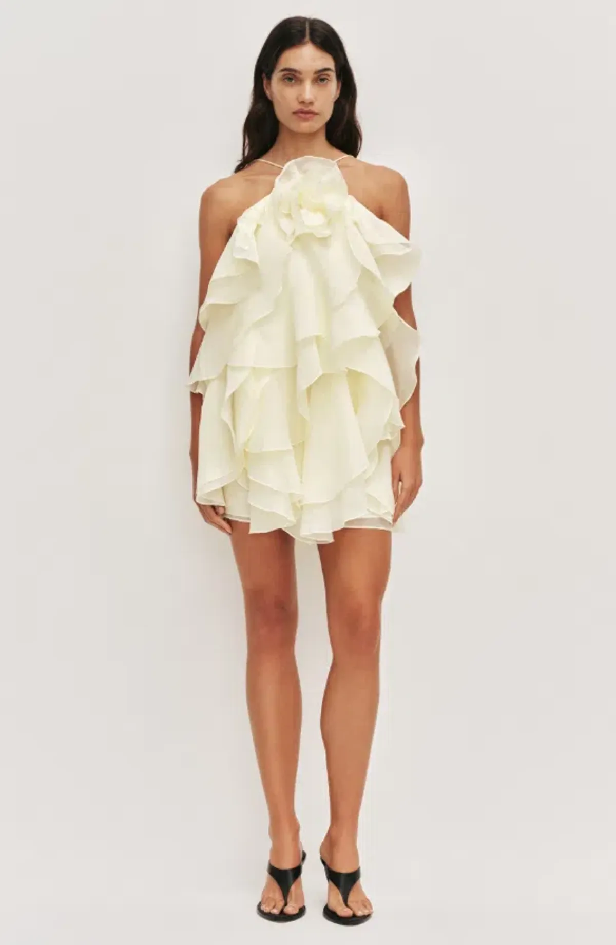 AJE Pandorea Layered Mini Dress Butter Size 10 - Image 1