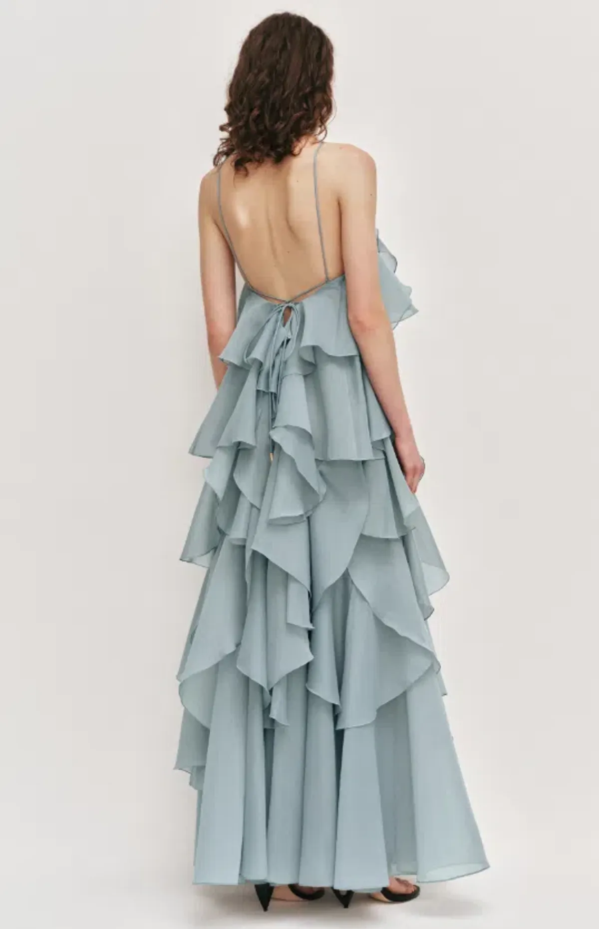 AJE Pandorea Layered Maxi Dress Duck Egg Size 6 - Image 2