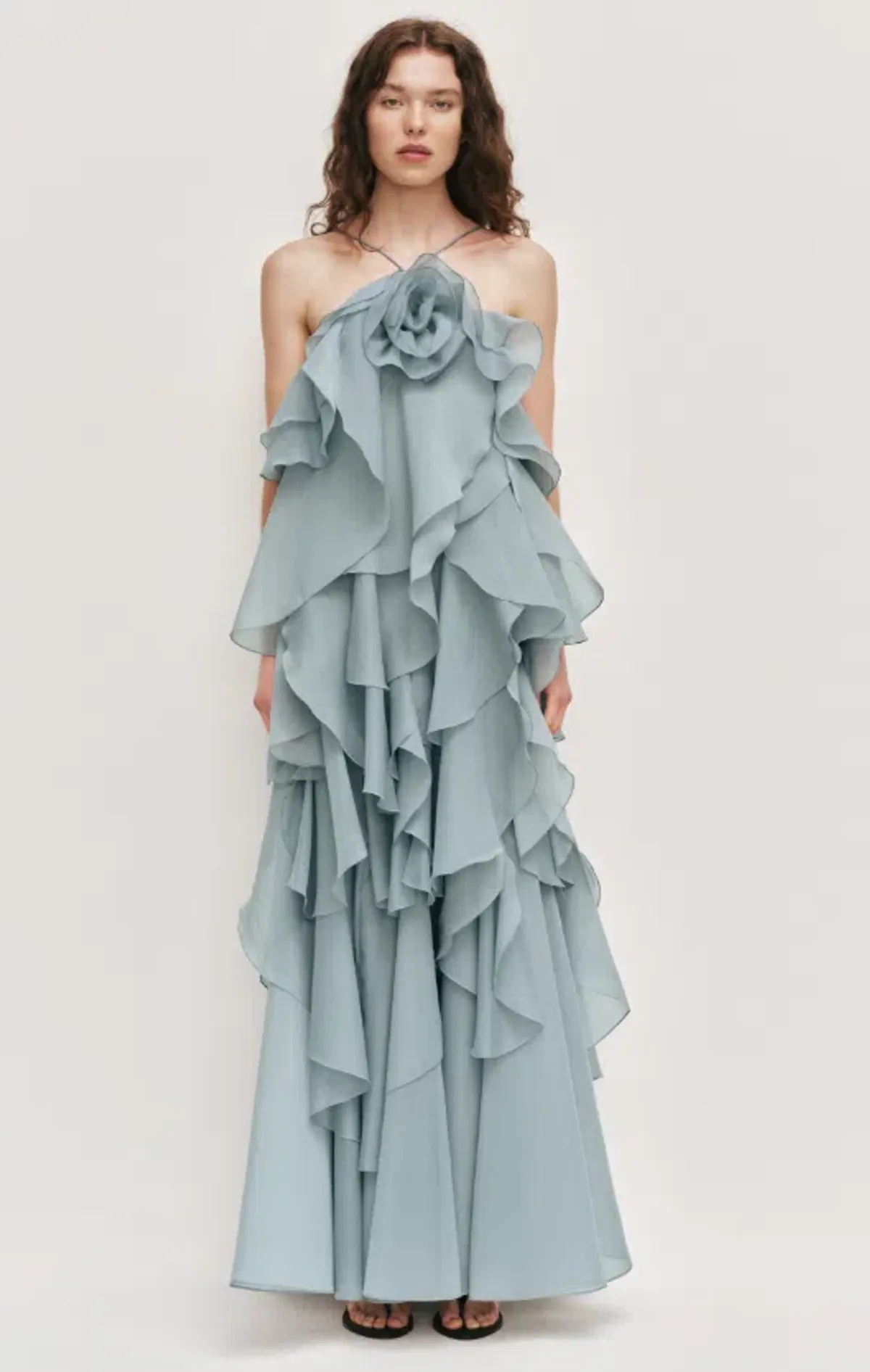 AJE Pandorea Layered Maxi Dress Duck Egg Size 14 - Image 1