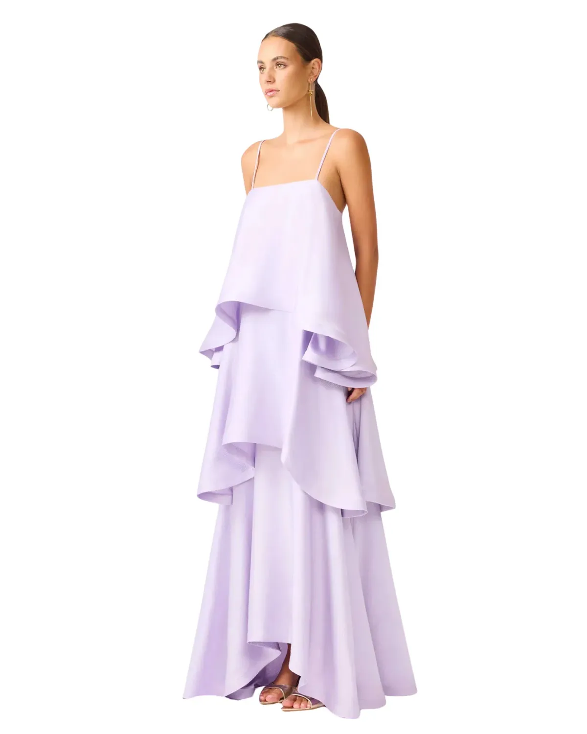 Elliatt Tilly Tiered Maxi Dress Purple Size M - Image 4