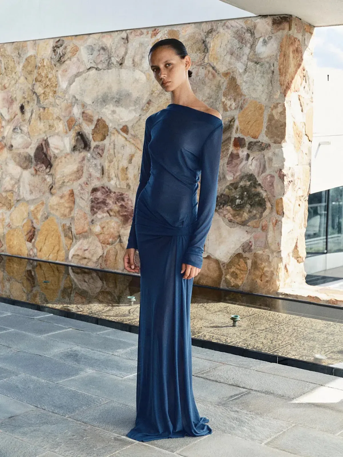 Marabou Long Sleeve Maxi Dress size 12 - Image 1