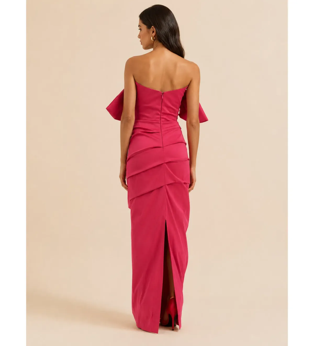 Rachel Gilbert Memphis Maxi Gown in Watermelon Size 2/AU10 - Image 2