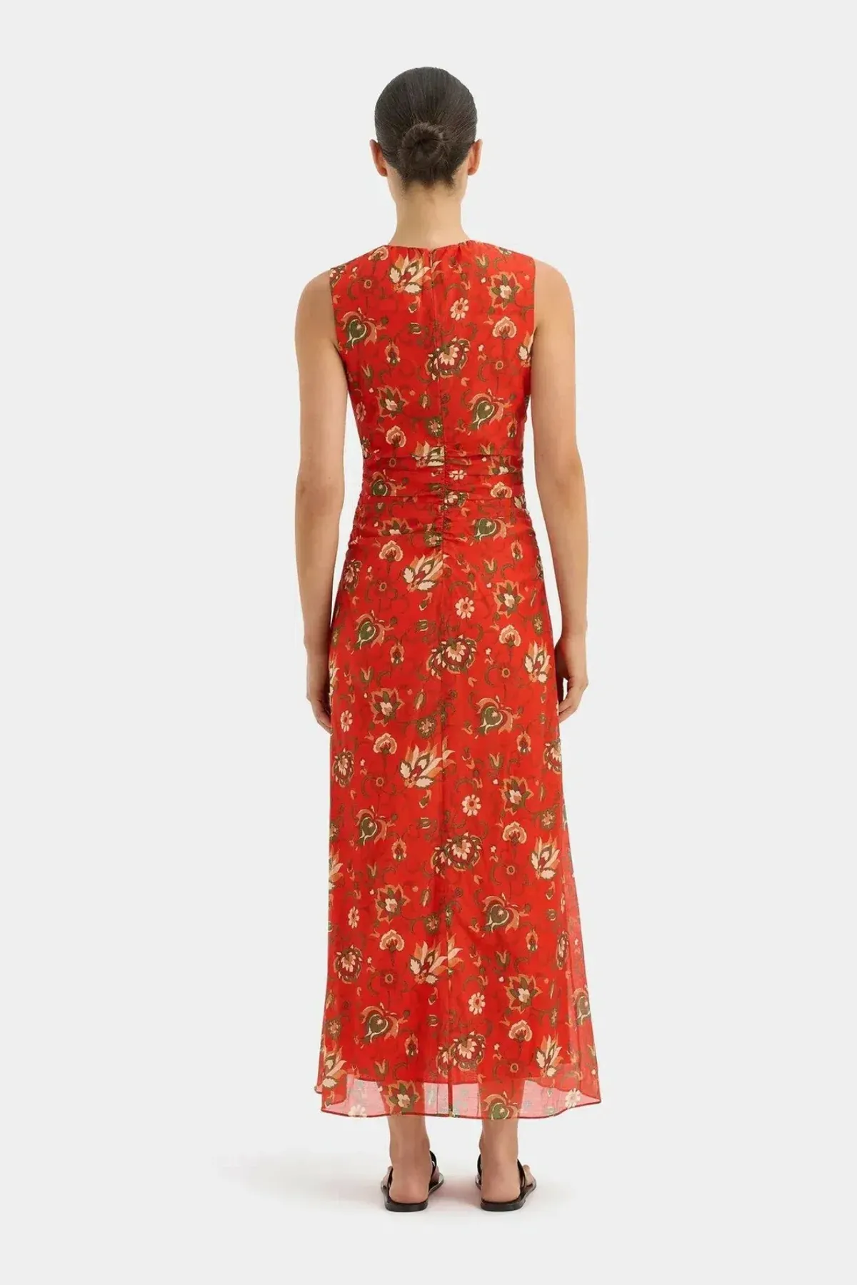 Sir the Label Reyes Ruched Midi Dress - Image 2