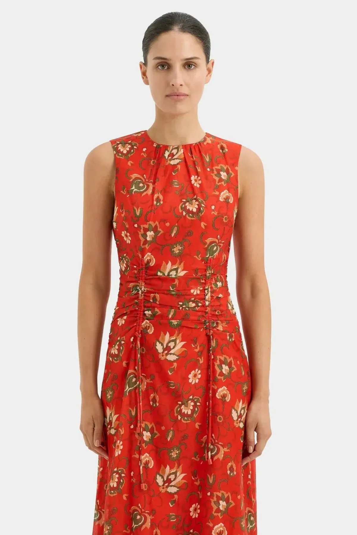 Sir the Label Reyes Ruched Midi Dress - Image 4