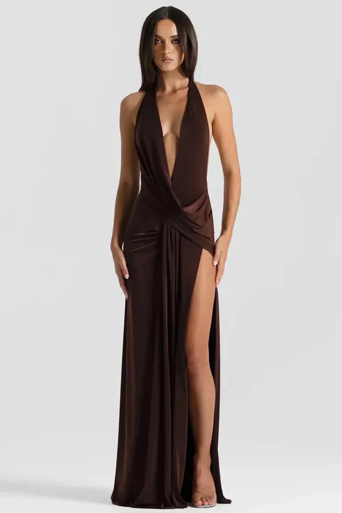 Natalie Rolt Winona Gown Espresso Brown Size 10 (2) - Image 2