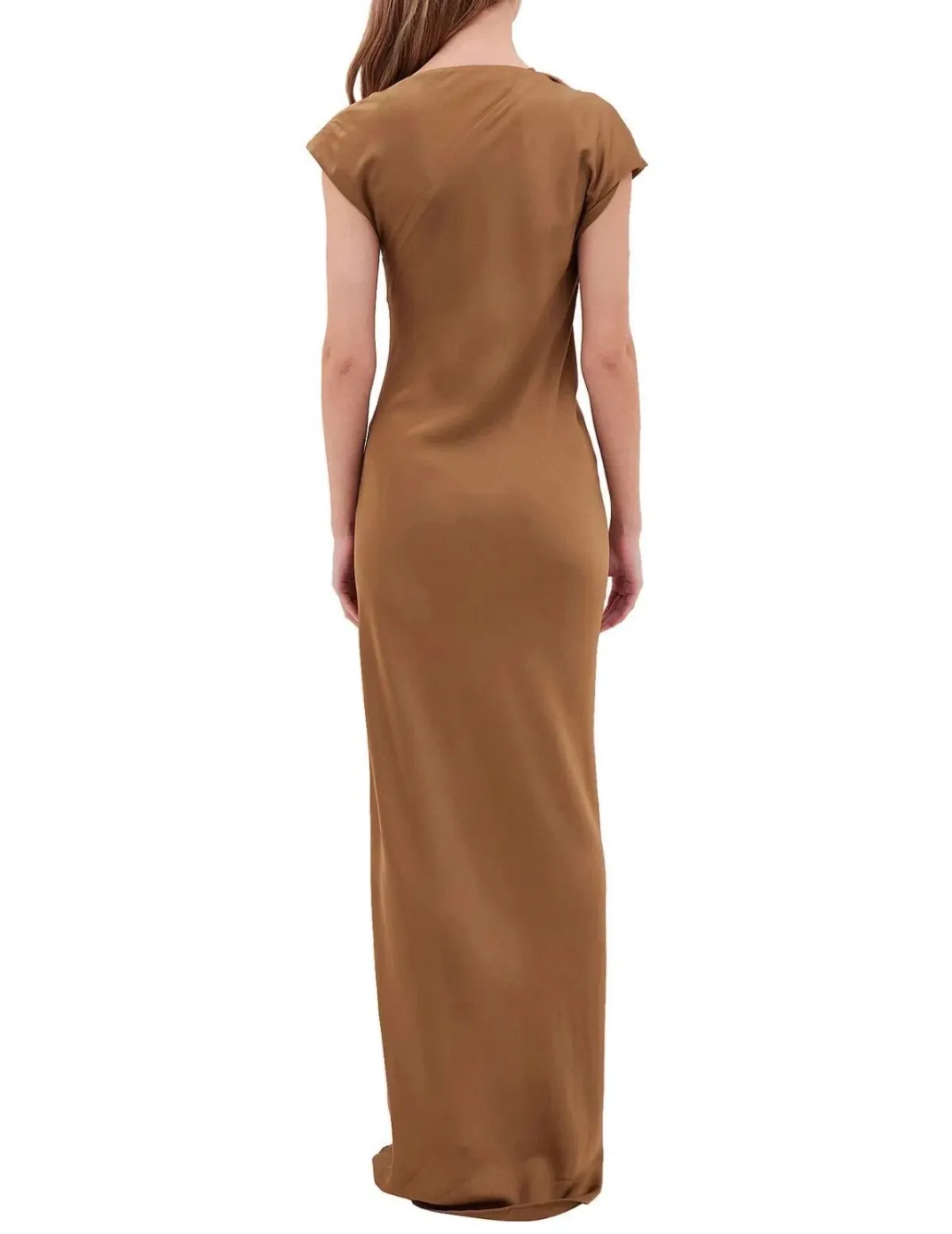 Bianca Spender Gold Crepe Evening Gown size 2 (10) - Image 5