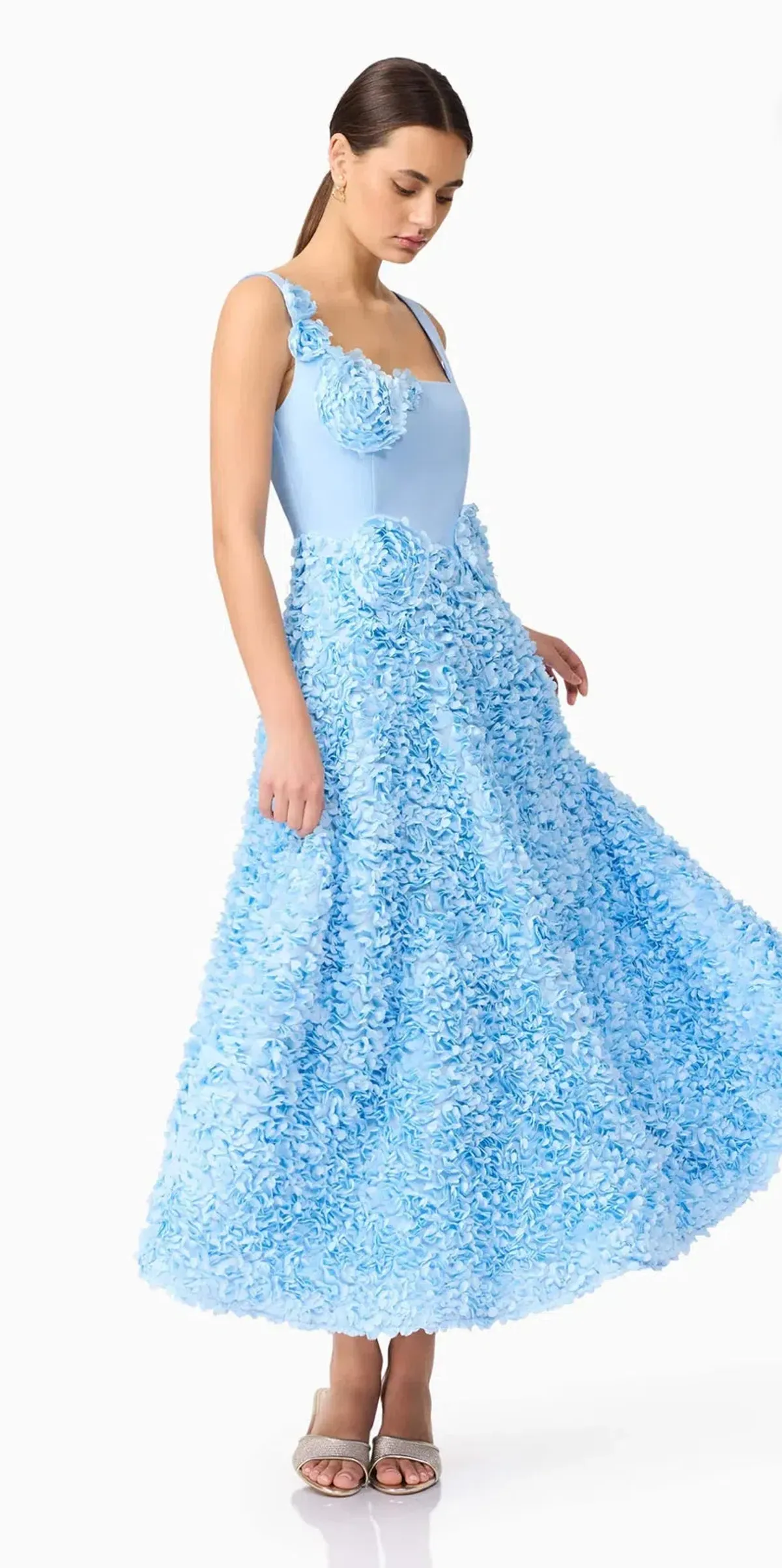 Elliatt- Kaia Floral Maxi Dress- Blue- Size XL - Image 4