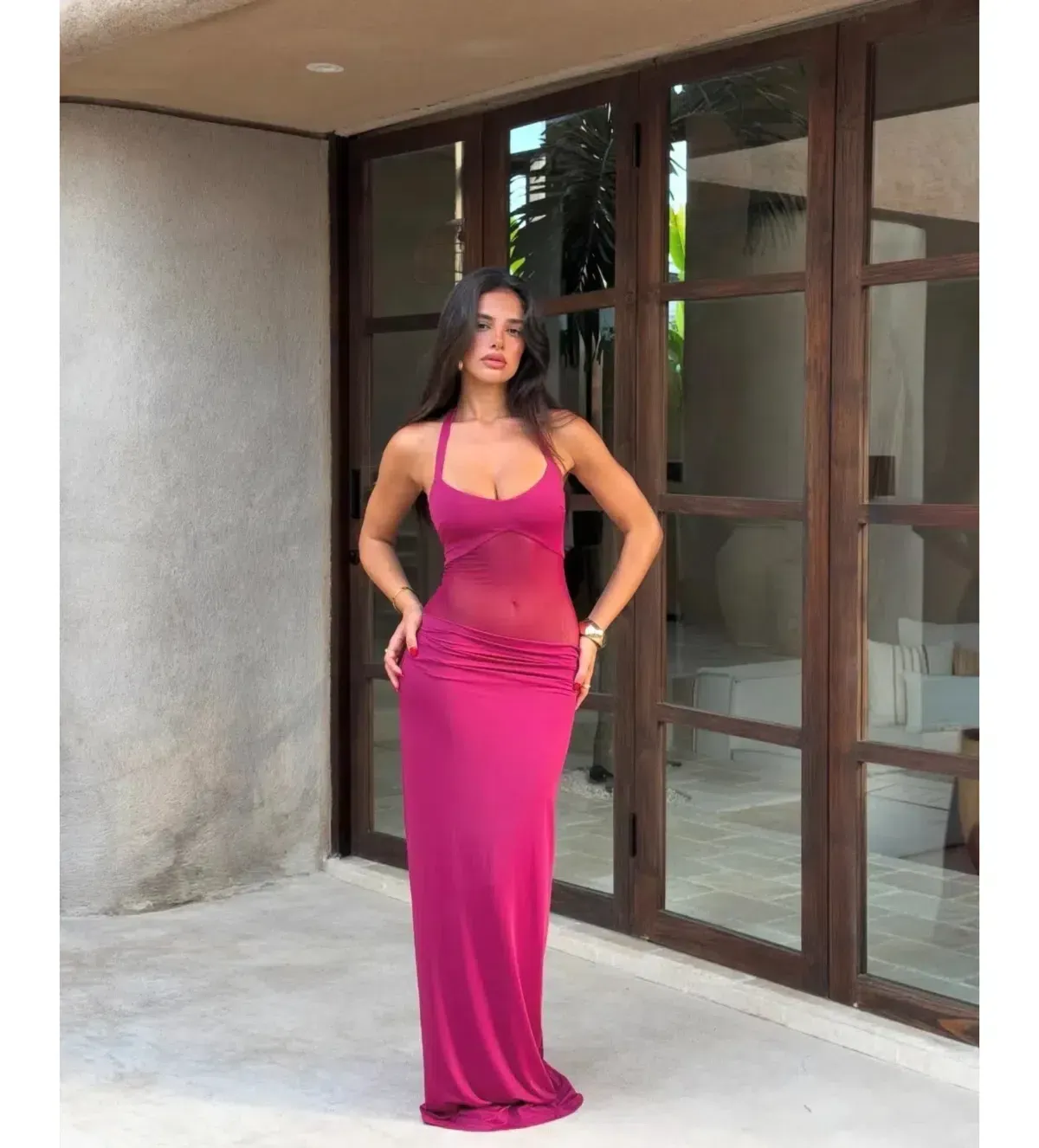Sasha Therese Sariya Maxi Dress Ruby - Image 4
