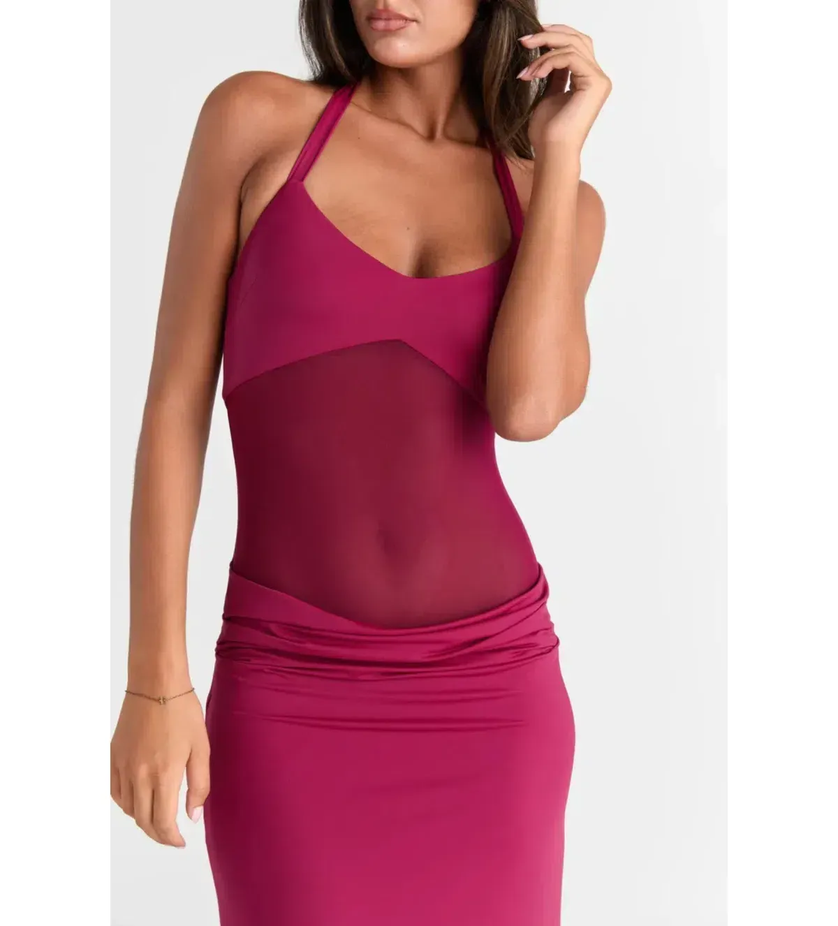 Sasha Therese Sariya Maxi Dress Ruby - Image 3