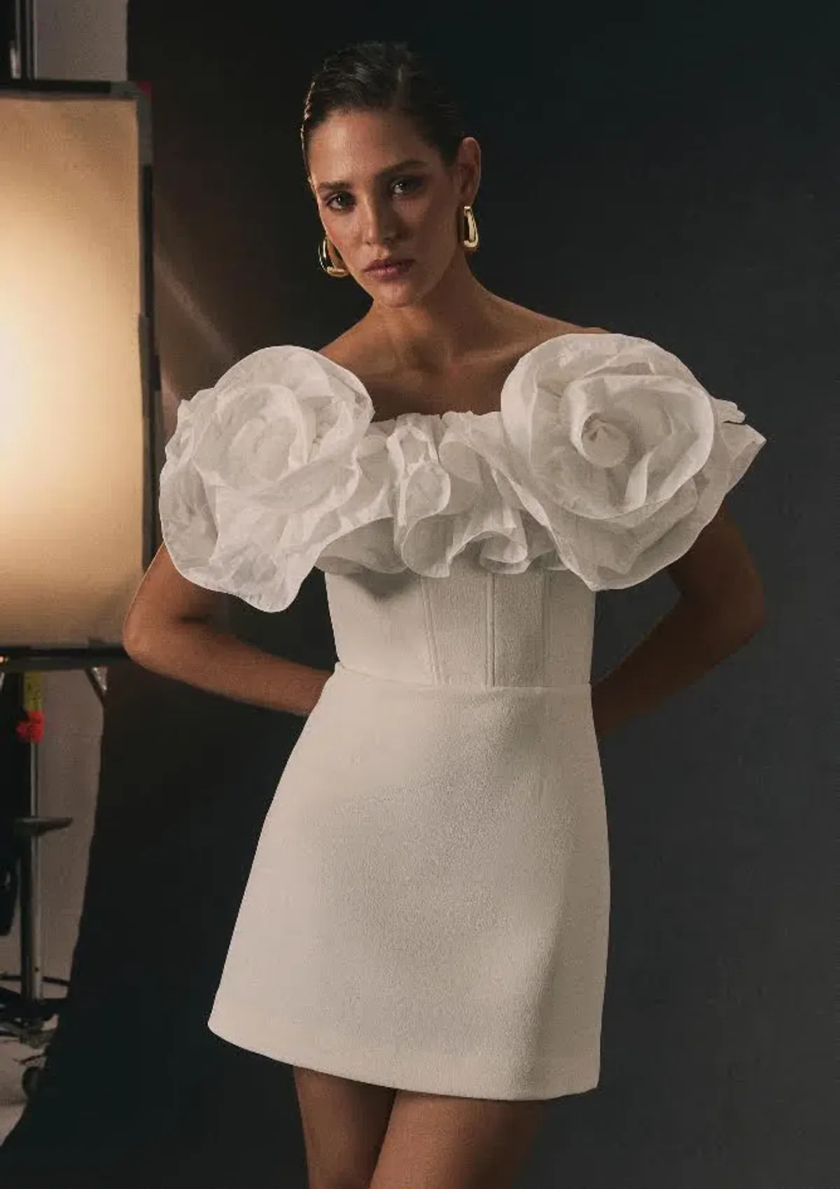 🤍 Rebecca Vallance Tessa Ruffled Mini Dress – Ivory White – Size 10 (AU) 🤍 RACES!!! - Image 1