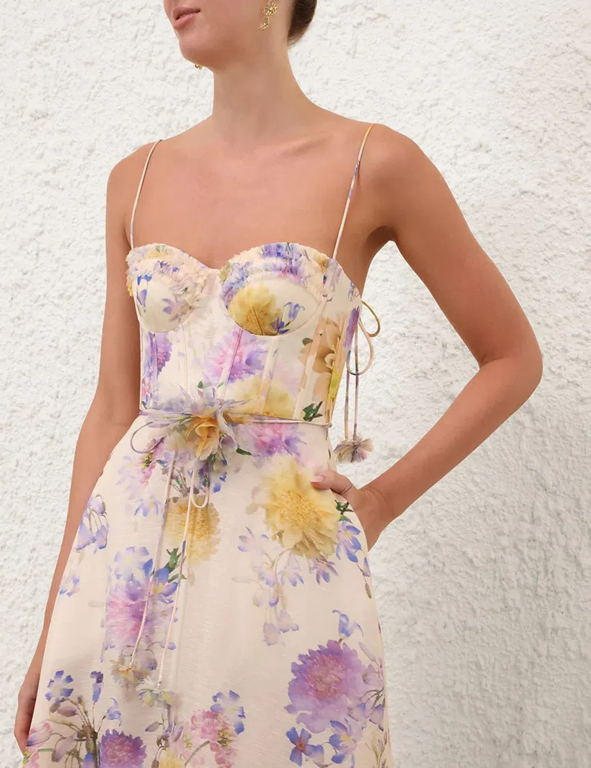 The Luna Ruffle Midi Dress  - Image 1