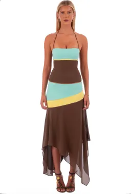 I am Delilah Iris Corset & skirt Set in Mocha Size S for rent on The Volte - image 2