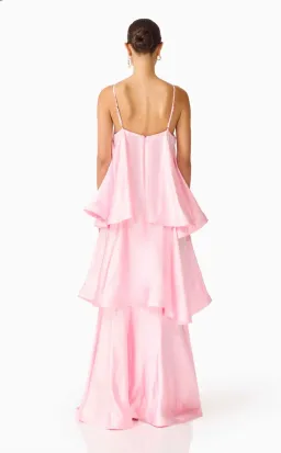 Elliatt Tilly Tiered Maxi Dress in Pale Pink Size S for rent on The Volte - image 4