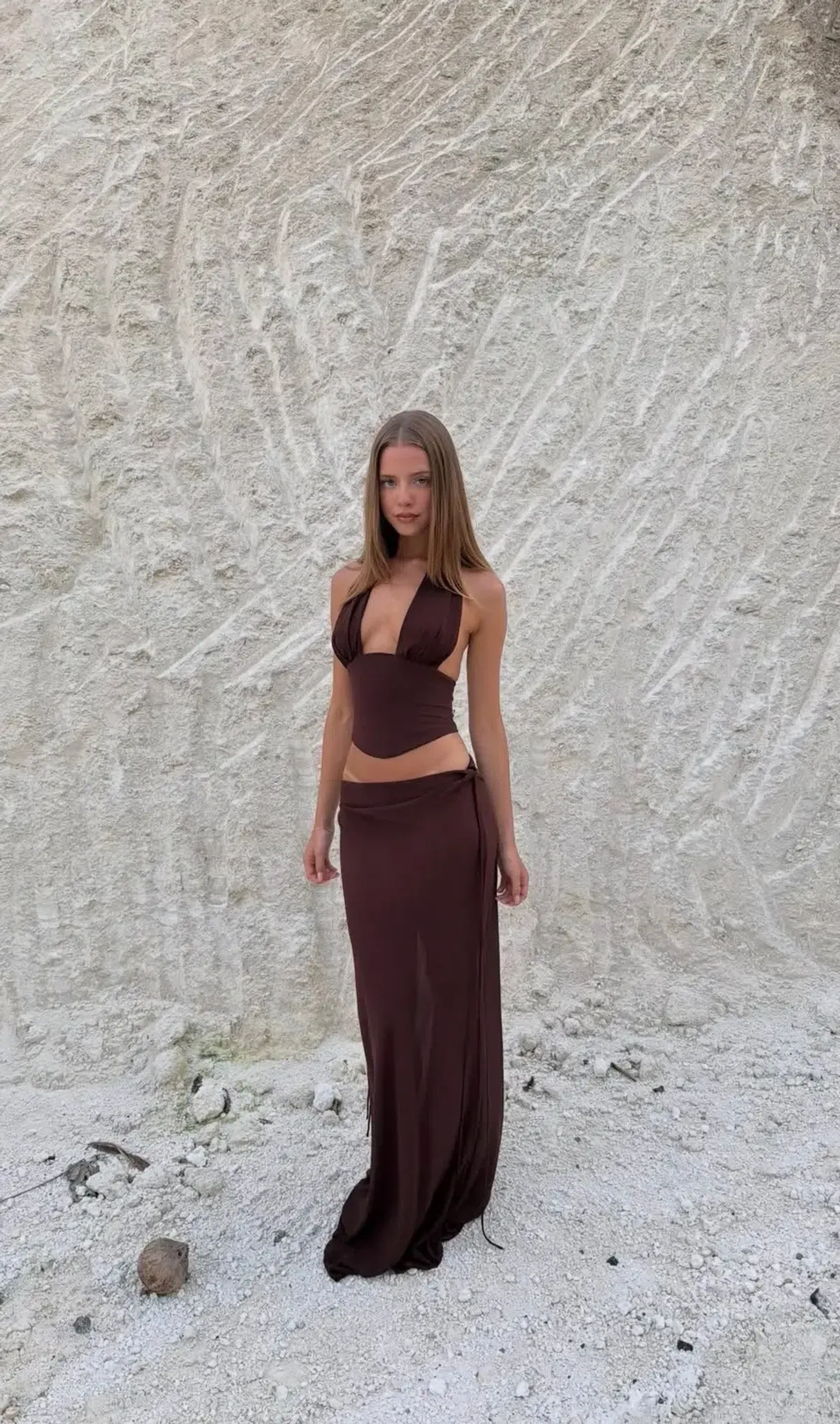 Natalie Rolt | Bronte Top & Allira maxi Skirt set - Espresso size 0 XS  - Image 1