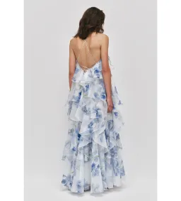 Aje Pandorea Layered Maxi Dress in Iris Size AU6 for rent on The Volte - image 3